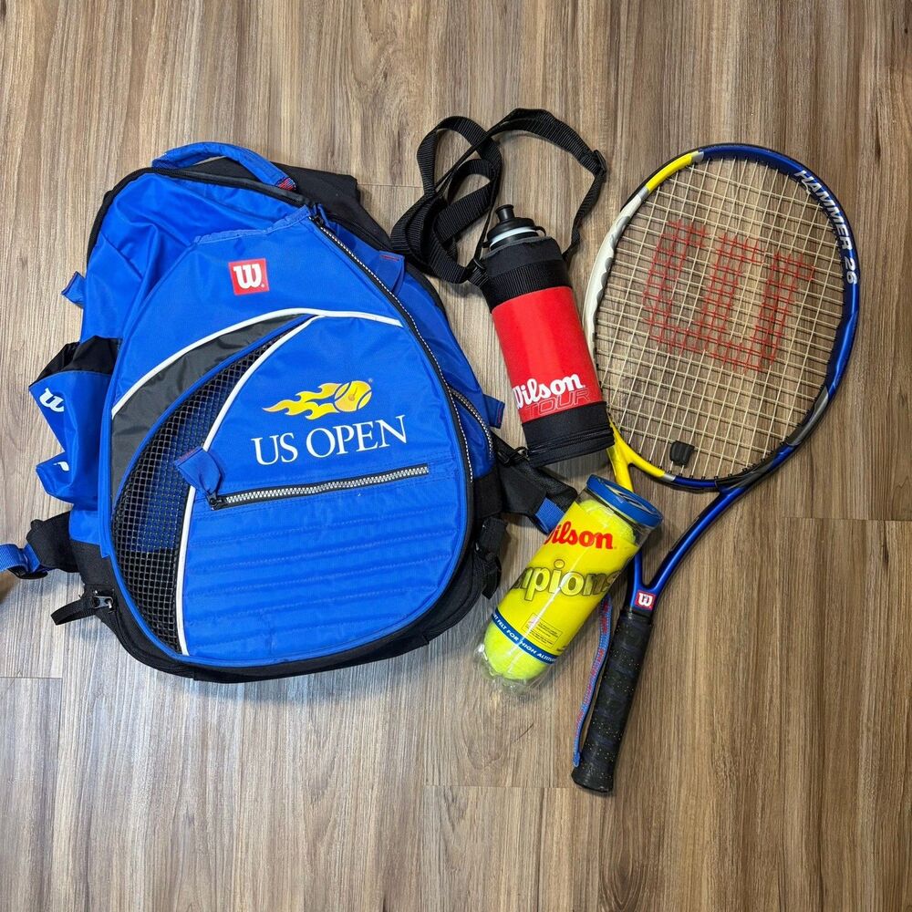 Wilson Tennis Racquet Hammer 26 Youth 4 inch Grip Midplus with Backpack